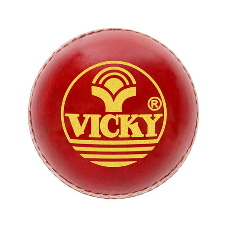 Gold Star Vicky Cricket leather red ball