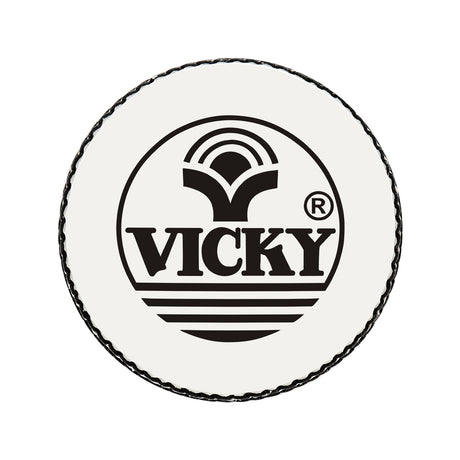 Vicky Cricket Leather Ball White