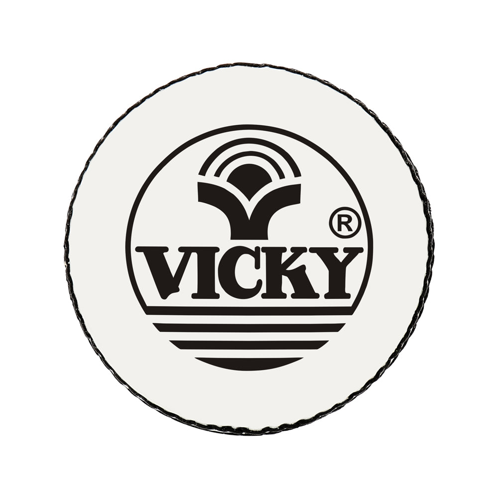 Vicky Cricket Leather Ball White