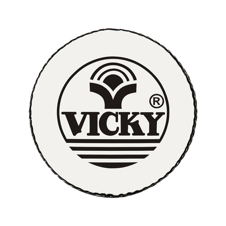 Vicky Cricket Leather Ball White
