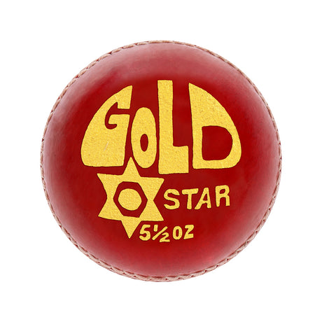 Gold Star Cricket leather red ball