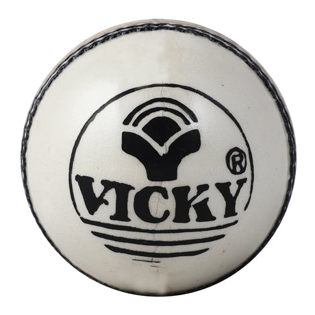 Vicky Jupiter Cricket Leather Ball White